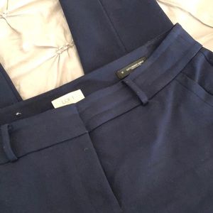 Loft Skinny Ankle Curvy Fit Navy Dress Pants, 10